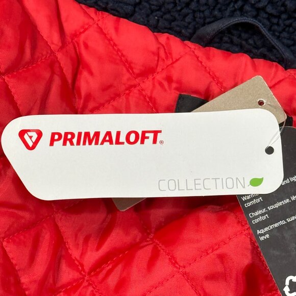 J Crew Perfect Winter Parka Womens XL Blue Eco-Friendly Primaloft Faux Fur Hood - Picture 4 of 16